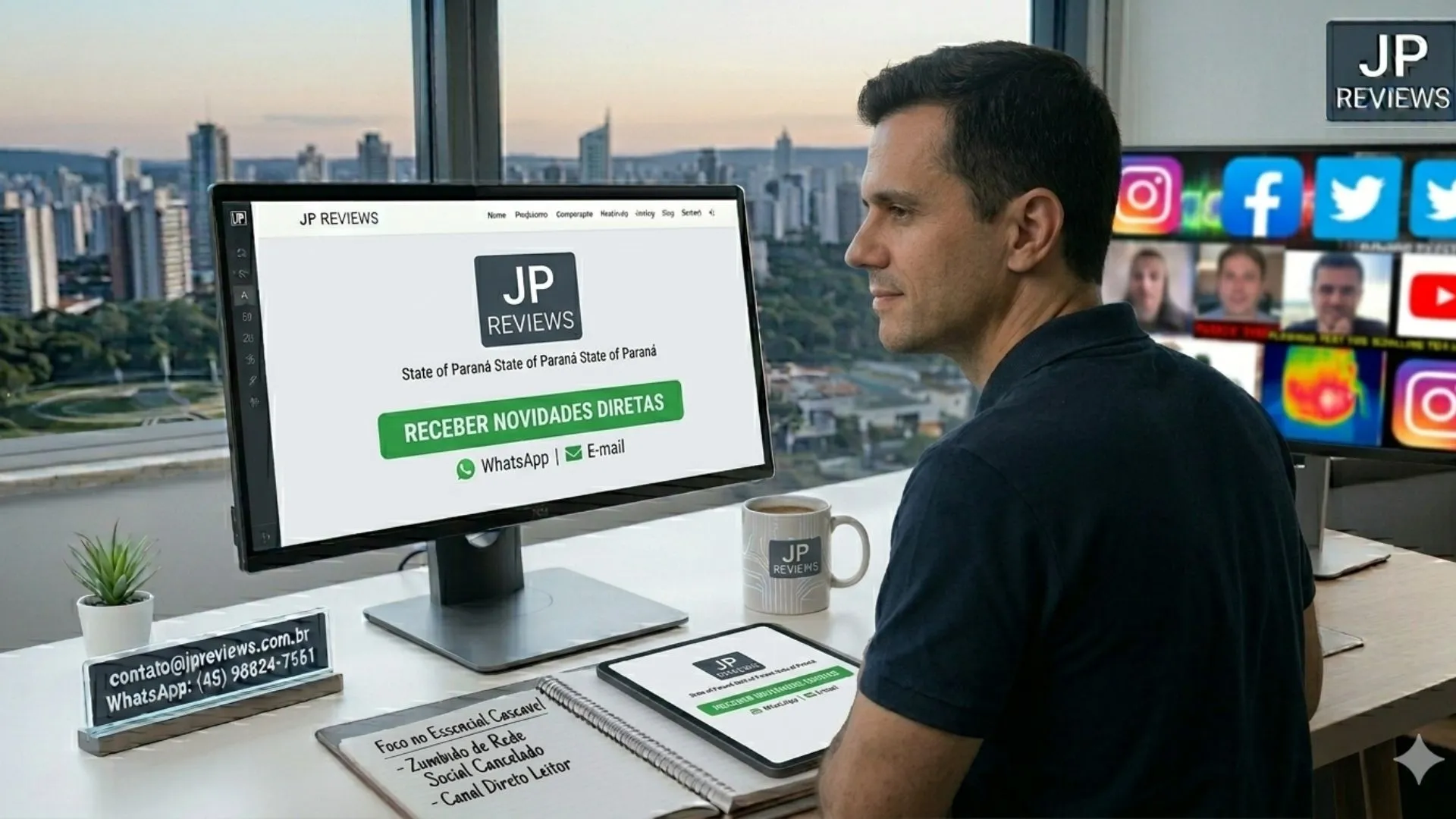 Onde acompanhar as novidades do JP Reviews Nosso foco no essencial